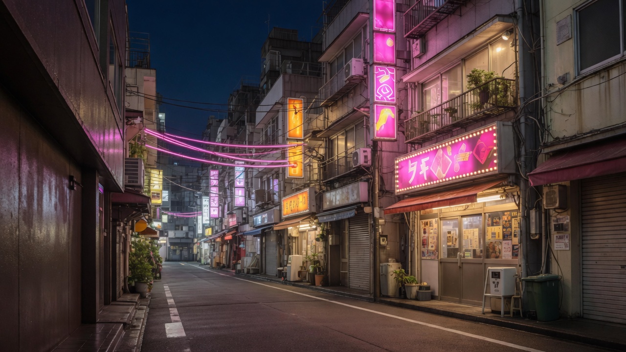 Night street in Kawasaki