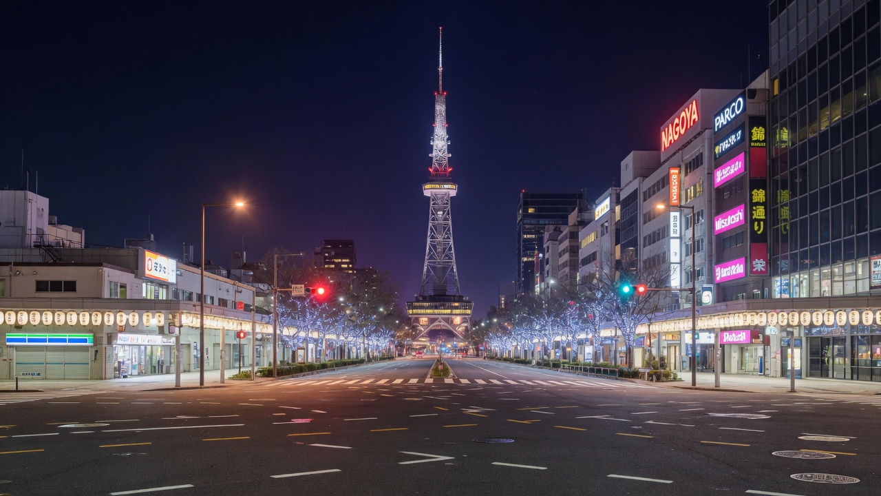 Nishiki (Sakae), Nagoya at night