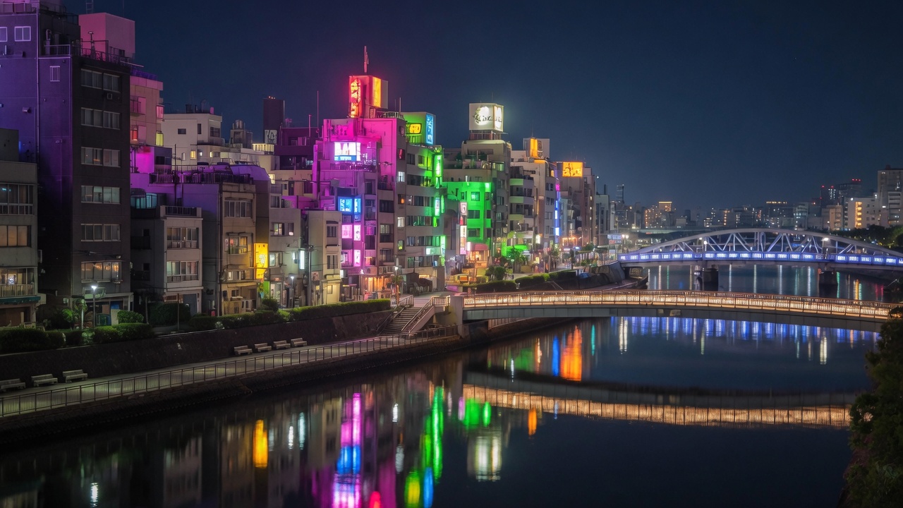 Nakasu, Fukuoka at night