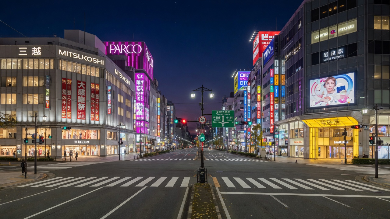 Tenjin, Fukuoka at night